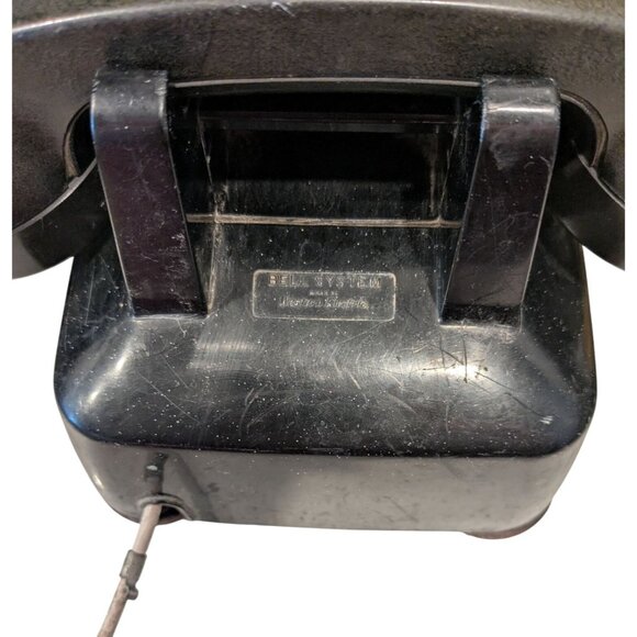 Vintage Black Rotary Dial Telephone C/D 500 3/55 with Cord - Picture 4 of 15